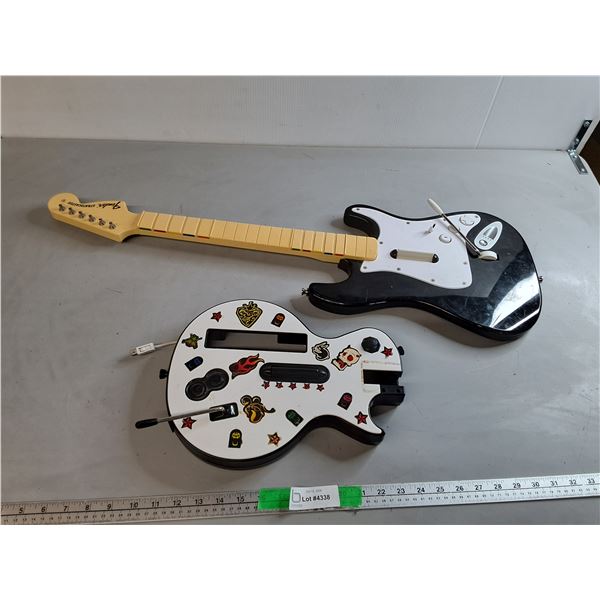 (2) Rock Band & Guitar Hero Controllers- As Is