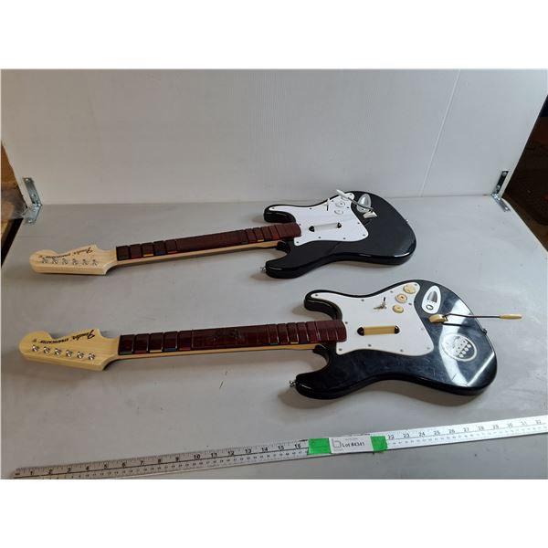 (2) Fender Stratocaster Rockband Guitar Controllers-Untested