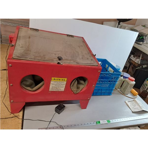 Sandblaster-As Is, Sand, Milk Crate, Work Light- Can't Ship
