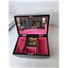 Image 3 : (2) Metal Deer Style Napkin Rings & Wooden Peacock Musical Jewelry Box- Working