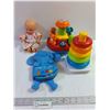 Image 1 : Kids Toys - Musical Carousel (Working), Stacking Rings, Cloth Book, Doll