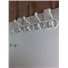 Image 2 : Plastic Door Hanger Hooks - Table w/ Attached Wicker Basket -11.5x32x9.5- As Is, Pickup Only