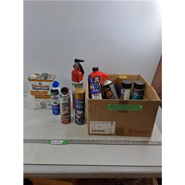 Assorted Chemicals & Aerosols - Fire Extinguisher - As Is - Cannot Ship