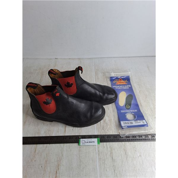 Blundstone "Canadian Patriot" Men's Size 11 Leather Boots w/XL Insoles