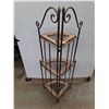 Image 2 : ** Metal Plant Stand w/ Folding Shelves - 55" Tall - As Is - Cannot Ship