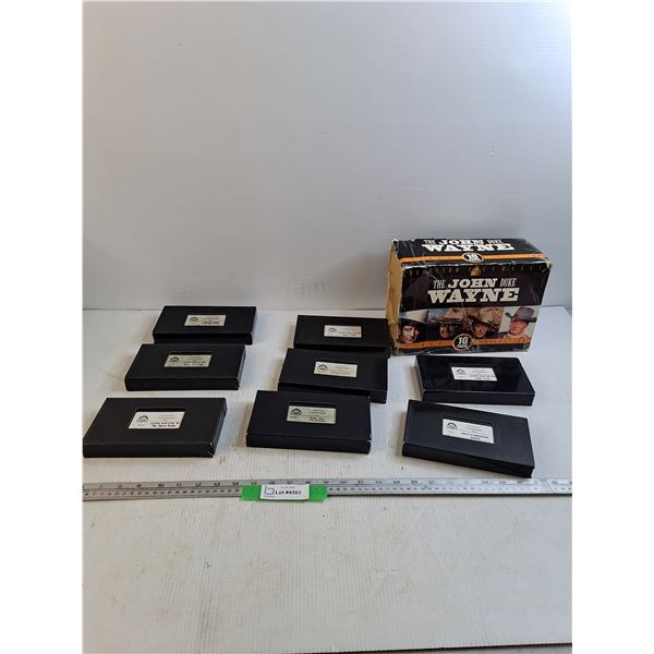 (8) John Wayne Movie VHS Tapes - As Is