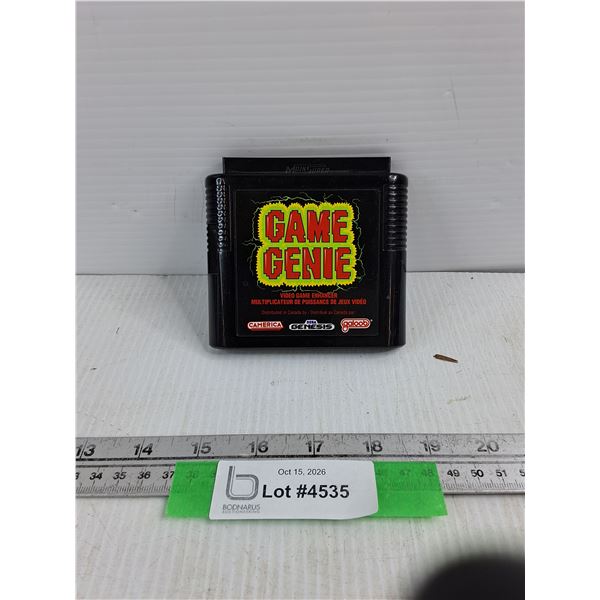 Sega Genesis Game Genie Cartridge - As Is