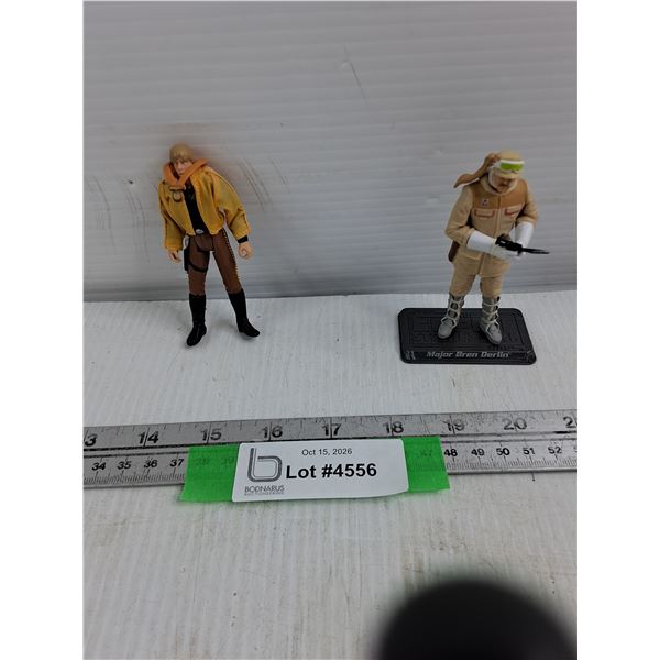 (2) Star Wars Action Figures - Luke Skywalker & Major Bren Derlin - Cannot Authenticate