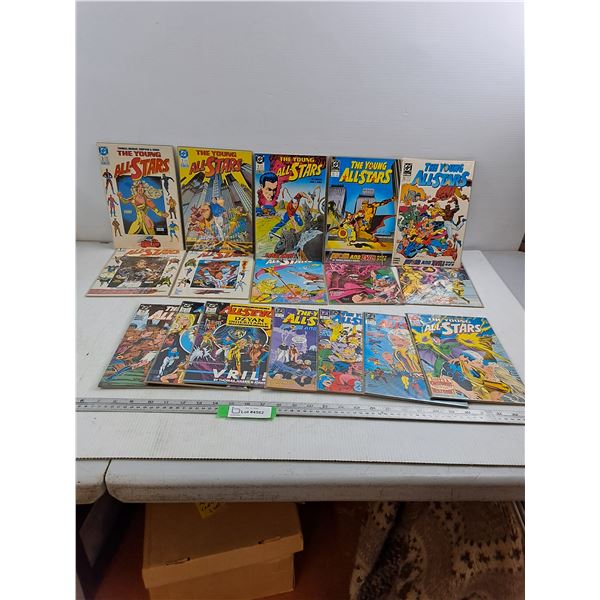 (17) DC Comics The Young All Stars in Protective Sleeves - Cannot Authenticate