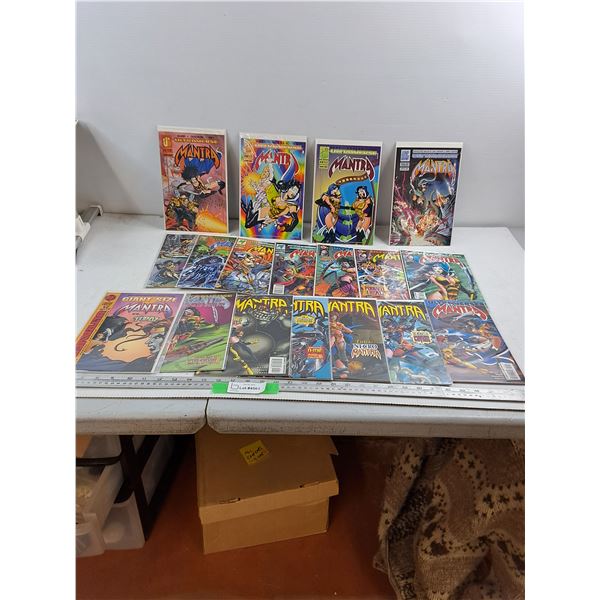 (18) Malibu Comics Mantra Comics in Protective Sleeves - Cannot Authenticate