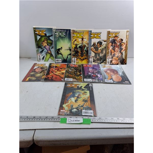 (11) Ultimate X-Men Comics in Protective Sleeves - Cannot Authenticate
