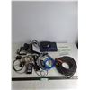 Image 1 : Fortinet & Netgear Firewalls, Modem, Routers, Assorted Cables & Adapters - All Untested, As is