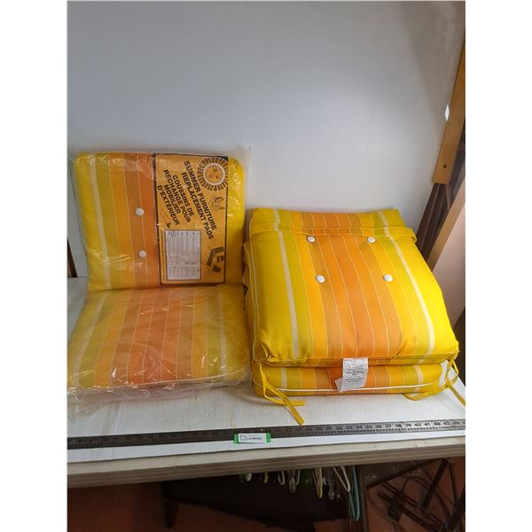 (2) Outdoor Seat Cushions for Lounger & Lawn Chair - Appear Unused