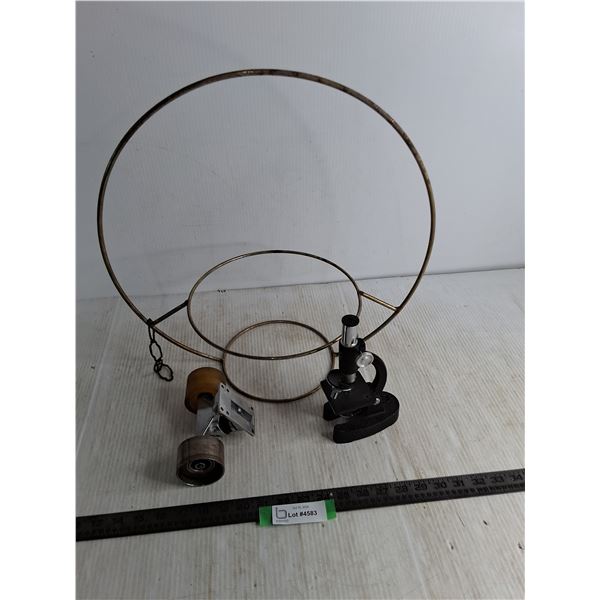 Metal Wire Apparatus, Set of Roller Wheels, Tasco Microscope