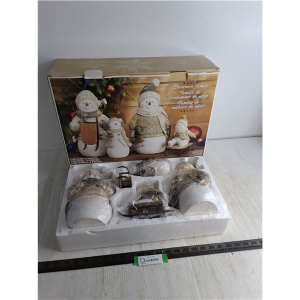 Ornamental Snowman Family - Appears Unopened