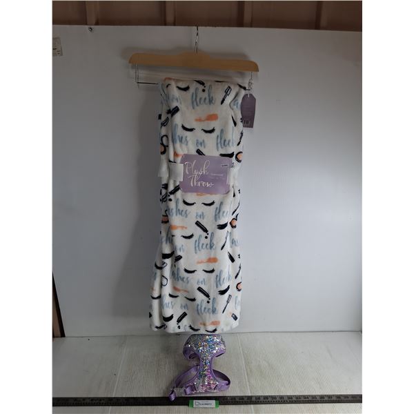 New Plush Throw Blanket, Glitzy Pet Harness