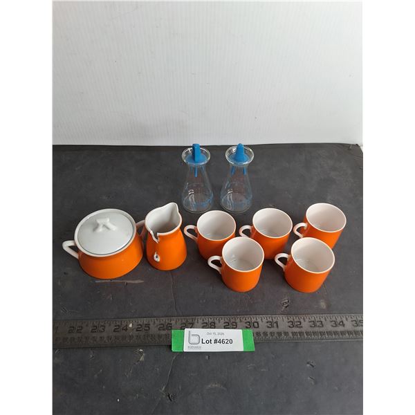 8 Piece Espresso Set - Damaged Creamer, Misc.