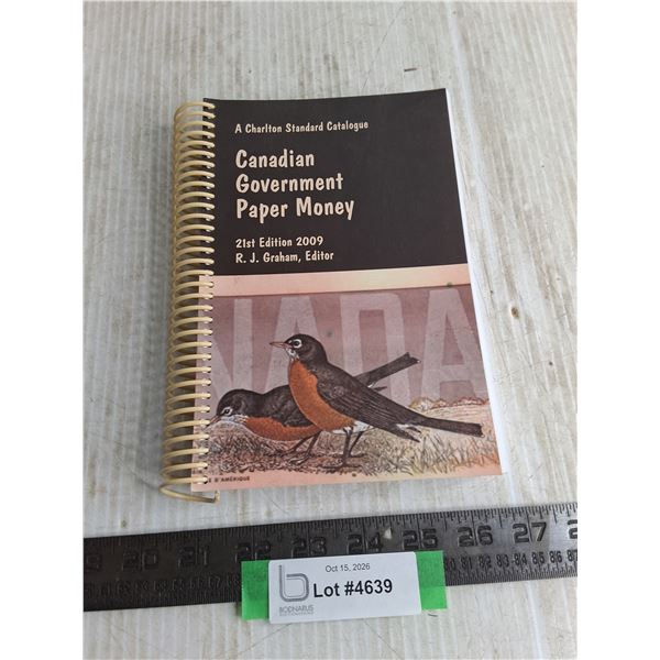 Canadian Government Paper Money Book