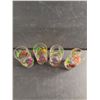 Image 4 : (4) Glass Cups With Painted Grapes 7" Height