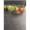 Image 3 : (4) Glass Bowls With Painted Grapes 5.5" Diameter
