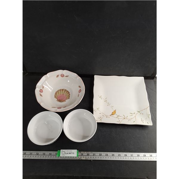 Various Glass Dishes Up To 10.5" Wide