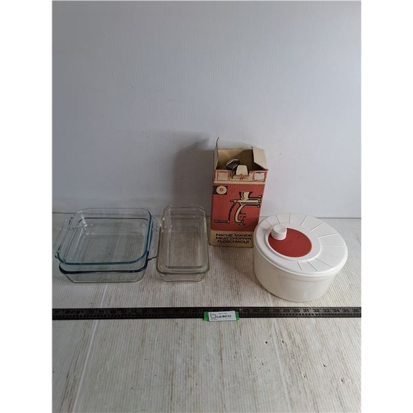 Oven Safe Dishes, Meat Chopper, Salad Spinner