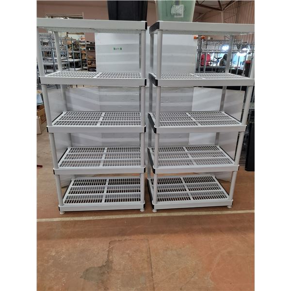 *(2) Large Plastic Shelves - 36x24x73 , Pickup Only