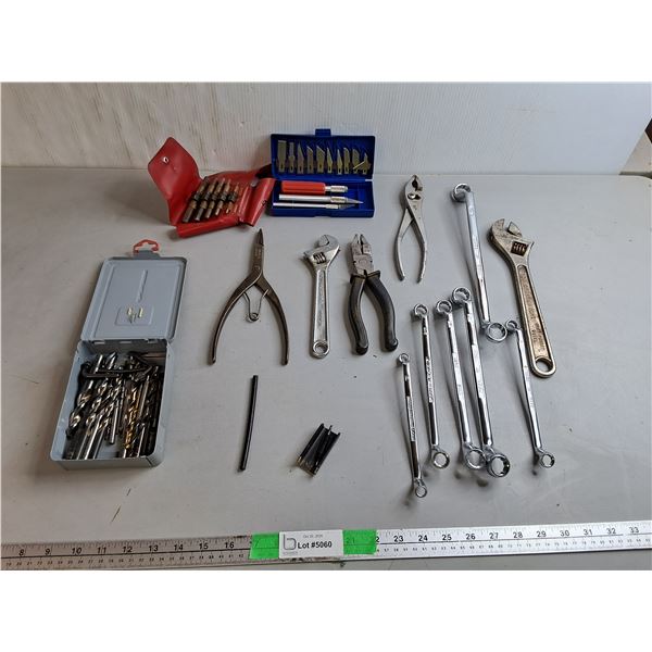 Wrenches, Pliers, Drill Bits, Misc.