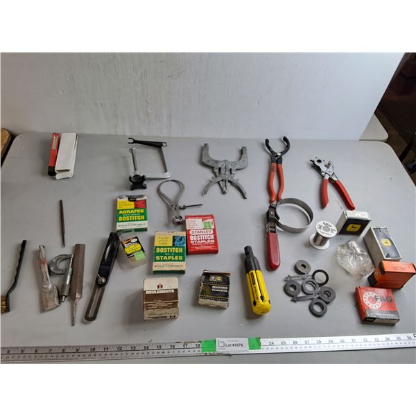 Retract-a-Bit, Staples, Oil Filter Wrench, Misc.