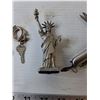 Image 2 : Small Pewter Statue of Liberty, Pocketknife, Belt Buckle, Heart Keychain