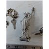Image 3 : Small Pewter Statue of Liberty, Pocketknife, Belt Buckle, Heart Keychain
