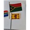 Image 3 : (5) Handheld Flag, Royal Scottish Standard, Ireland, South Africa, Vanatu, Scotland
