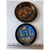 Image 2 : London & Floral Metal Ashtrays, Swann Jewelry Box, Metal Apple Sculpture
