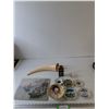 Image 1 : Lewis & Clark Painting Print, Plastic Horn, (6) Commemorative Plates & Teacup No Shipping