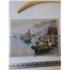 Image 2 : Lewis & Clark Painting Print, Plastic Horn, (6) Commemorative Plates & Teacup No Shipping