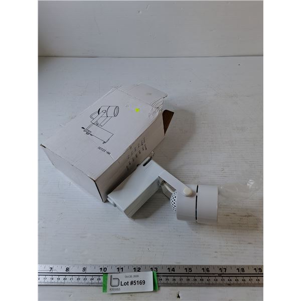 White Single-Phase Track Lighting Head Untested As-Is