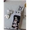 Image 5 : La Paulina Cigar Case with (2) Souvenir Spoons, Small Playing Cards, Gauze, Math Instruments, Misc