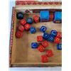 Image 2 : Buck-Eye Cigar Box and Assorted Vintage Die, (4) Pool Cue Chalks