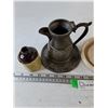 Image 7 : Small Ceramic Moonshine Jug, Metal Pouring Jug, Labatt Ceramic Stein, Cucina Soap Dish