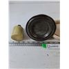 Image 8 : Small Ceramic Moonshine Jug, Metal Pouring Jug, Labatt Ceramic Stein, Cucina Soap Dish