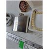 Image 3 : Younger's Tartan Special Tap Handle, Windsor Flask, Geneva Wristwatch and Pearl Necklace