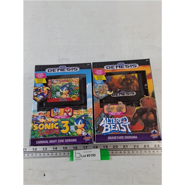 Sega Genesis Sonic 3 and Altered Beast Diorama Sets Sealed