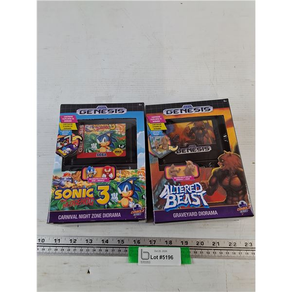 Sega Genesis Sonic 3 and Altered Beast Diorama Sets Sealed