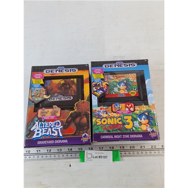 Sega Genesis Sonic 3 and Altered Beast Diorama Sets Sealed