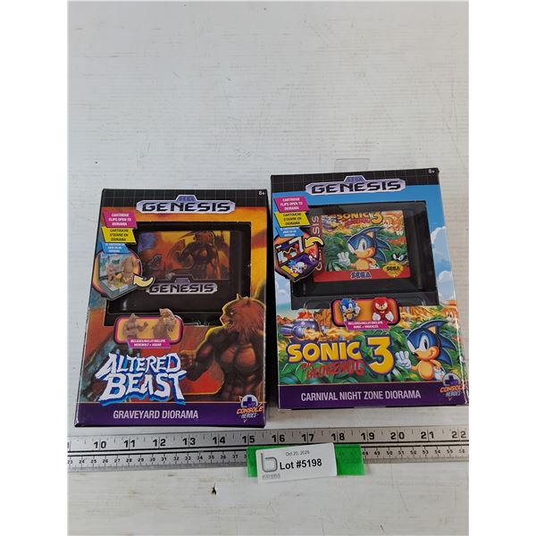 Sega Genesis Sonic 3 and Altered Beast Diorama Sets Sealed