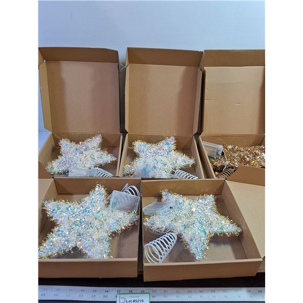 Assorted Battery Powered Christmas Tree Toppers - 10 