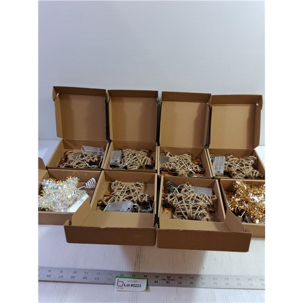 Assorted Battery Powered Christmas Tree Toppers - 6 