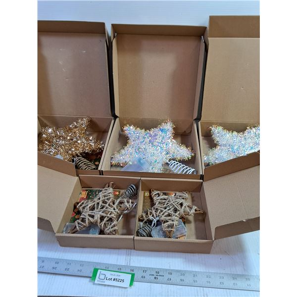 Assorted Battery Powered Christmas Tree Toppers - 10  and 6 