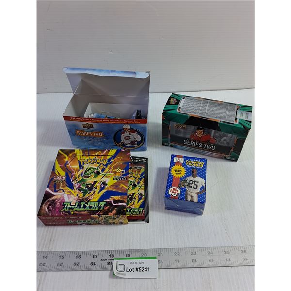Hockey Cards, Football Cards, Empty Card Boxes - Cannot Authenticate
