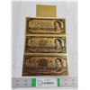 Image 1 : Decorative Gold Foil Novelty Banknotes Featuring Queen Elizabeth II" Devil Face"-cannot authenticate